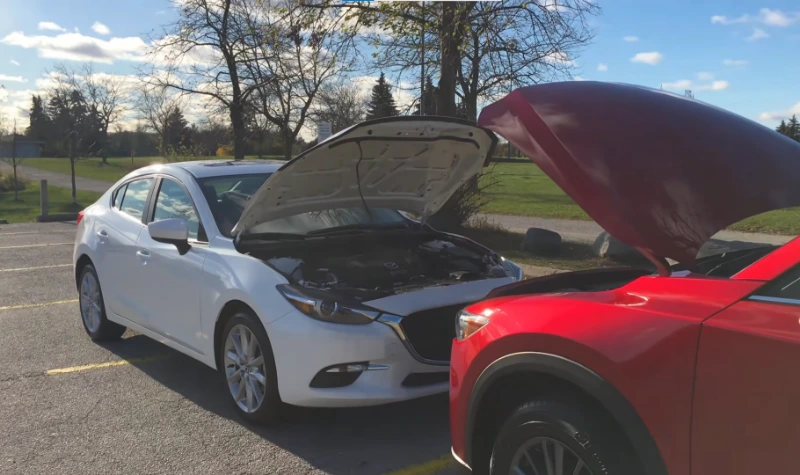 Battery jump start for a car left parked at a trailhead near Asheville NC